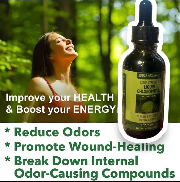 Two Bottles of Chlorophyll Liquid Drops